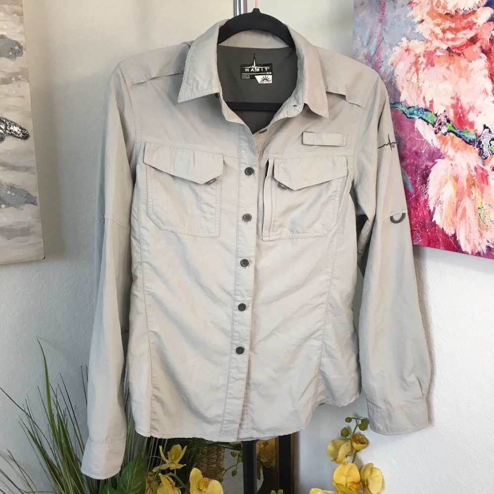 Habit Long Sleeve Casual Button Down Top